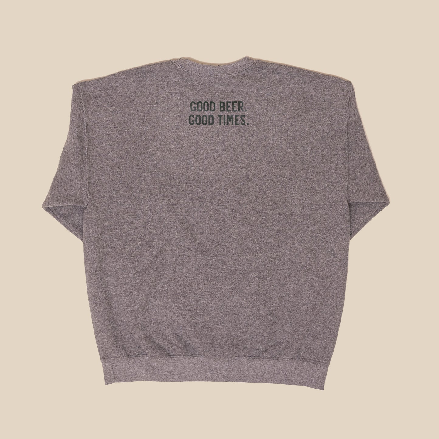 Crew Sweatshirt - Grey Heather with Green