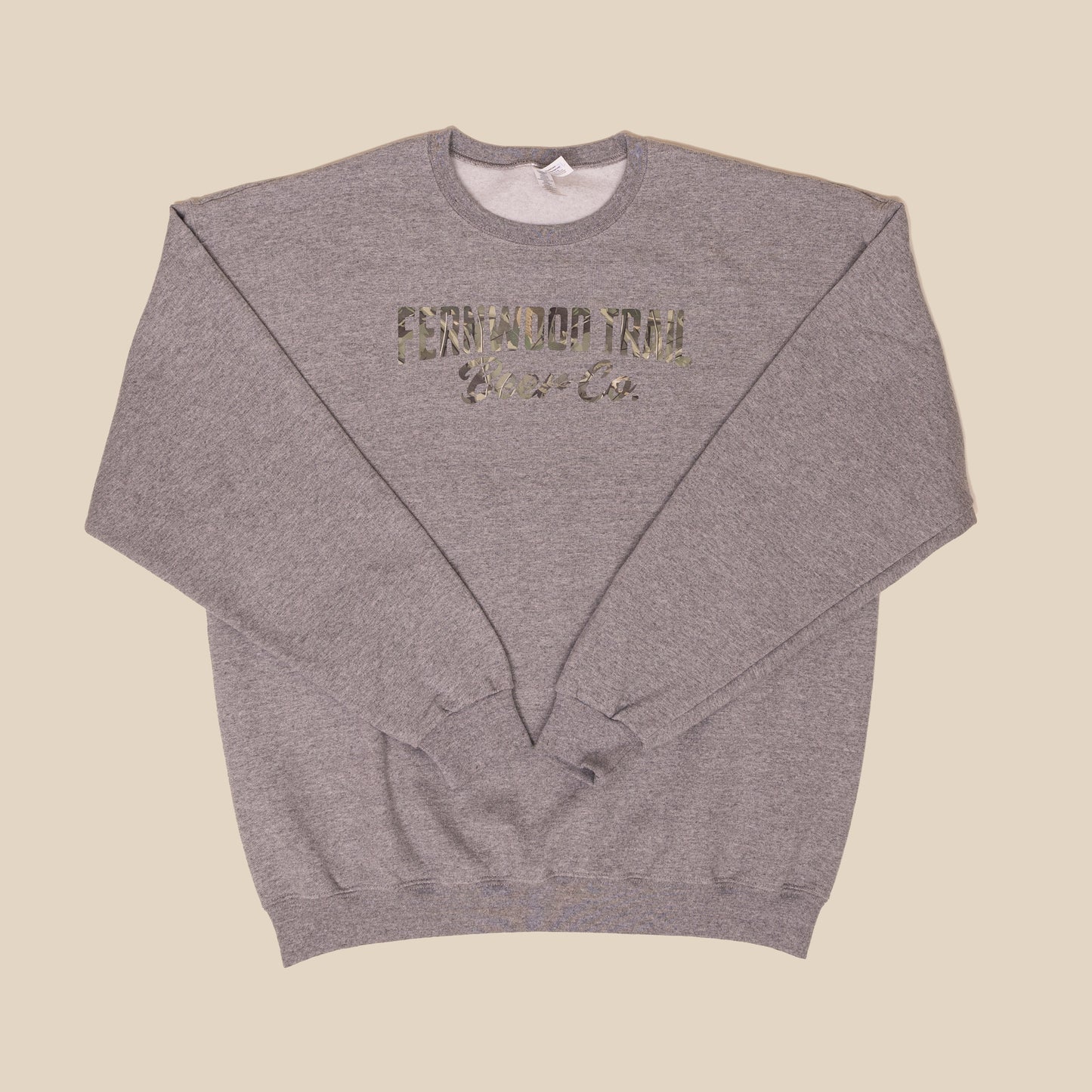 Crew Sweatshirt - Grey Heather with Camo