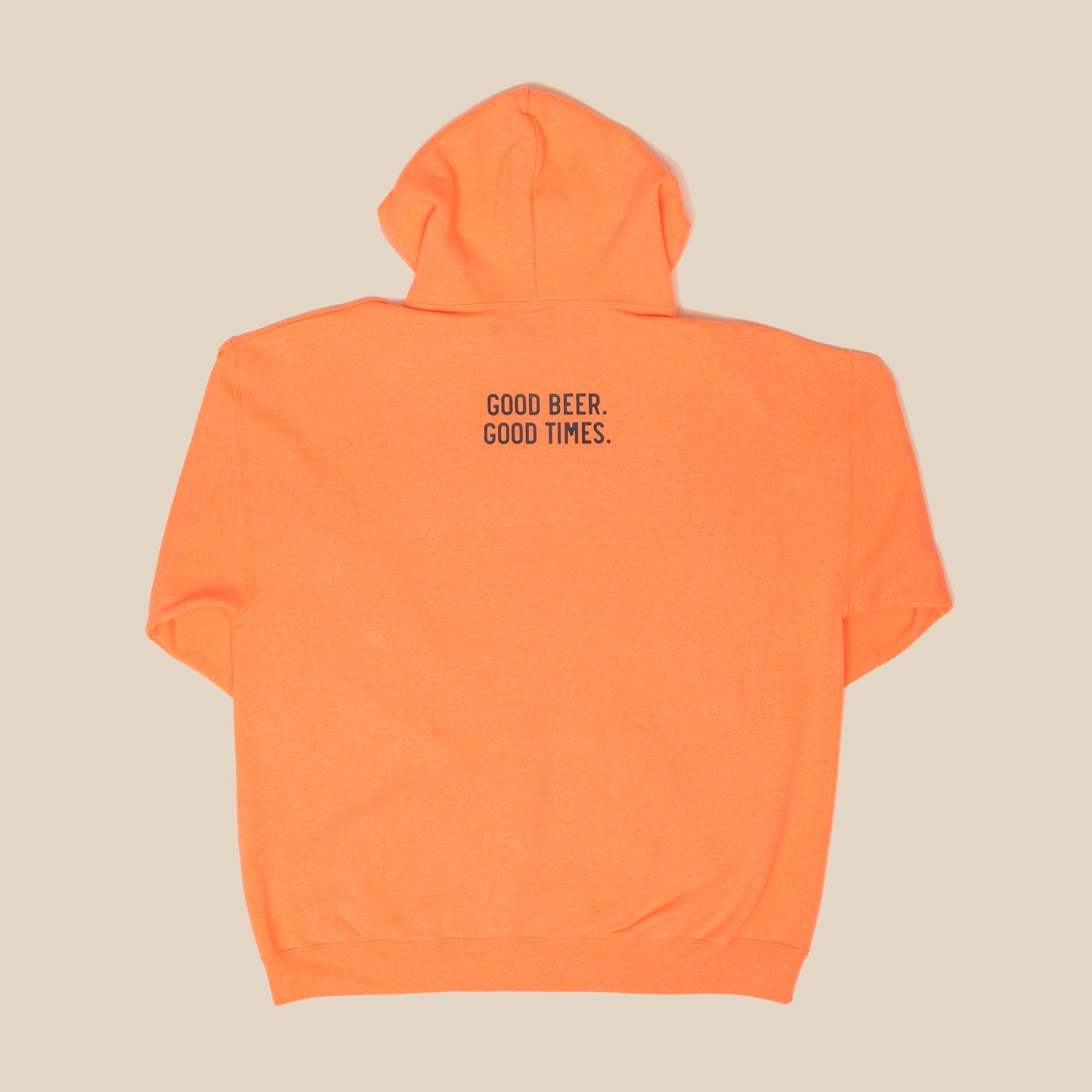 Hoodie - Orange Heather with Green