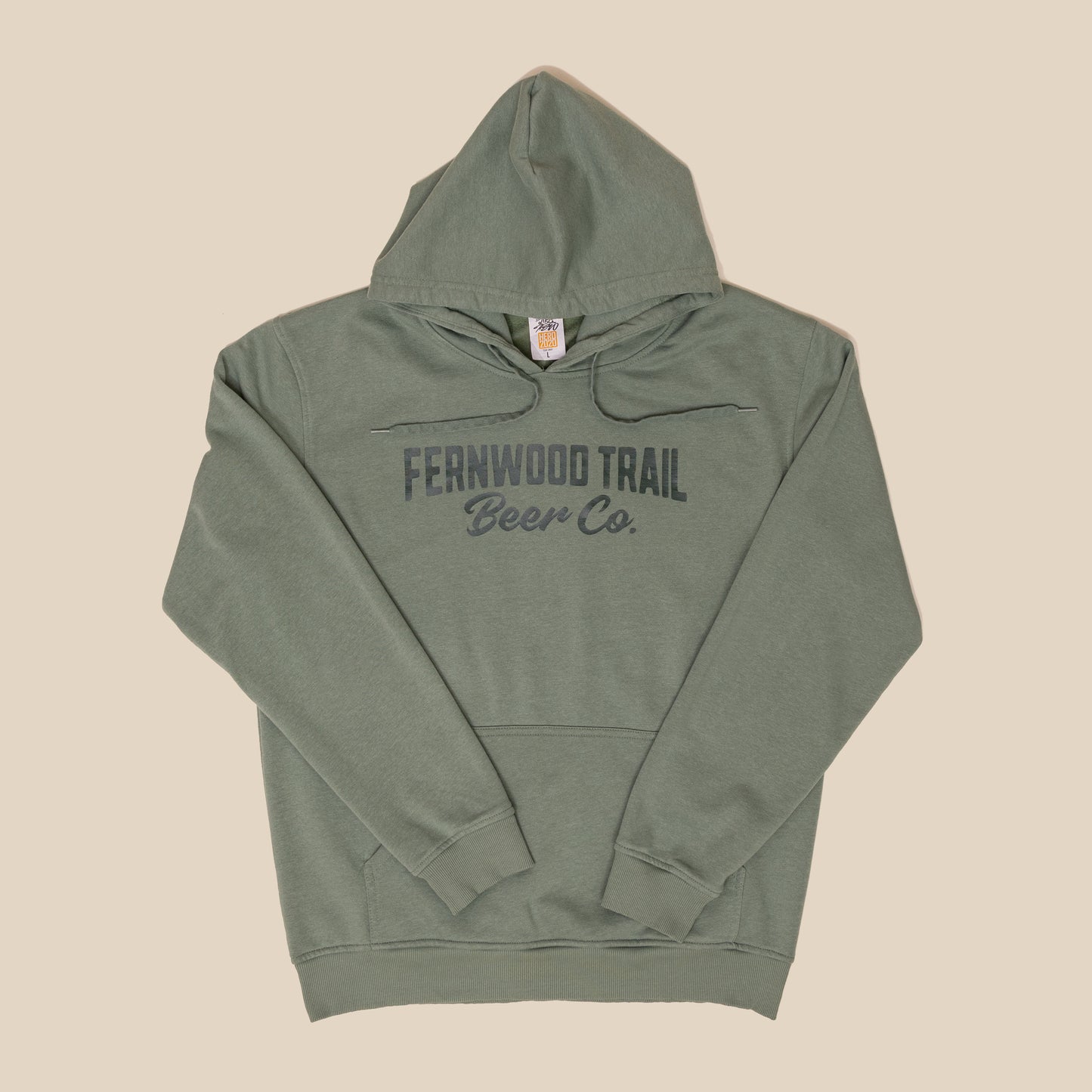 Hoodie - Seafoam with Green