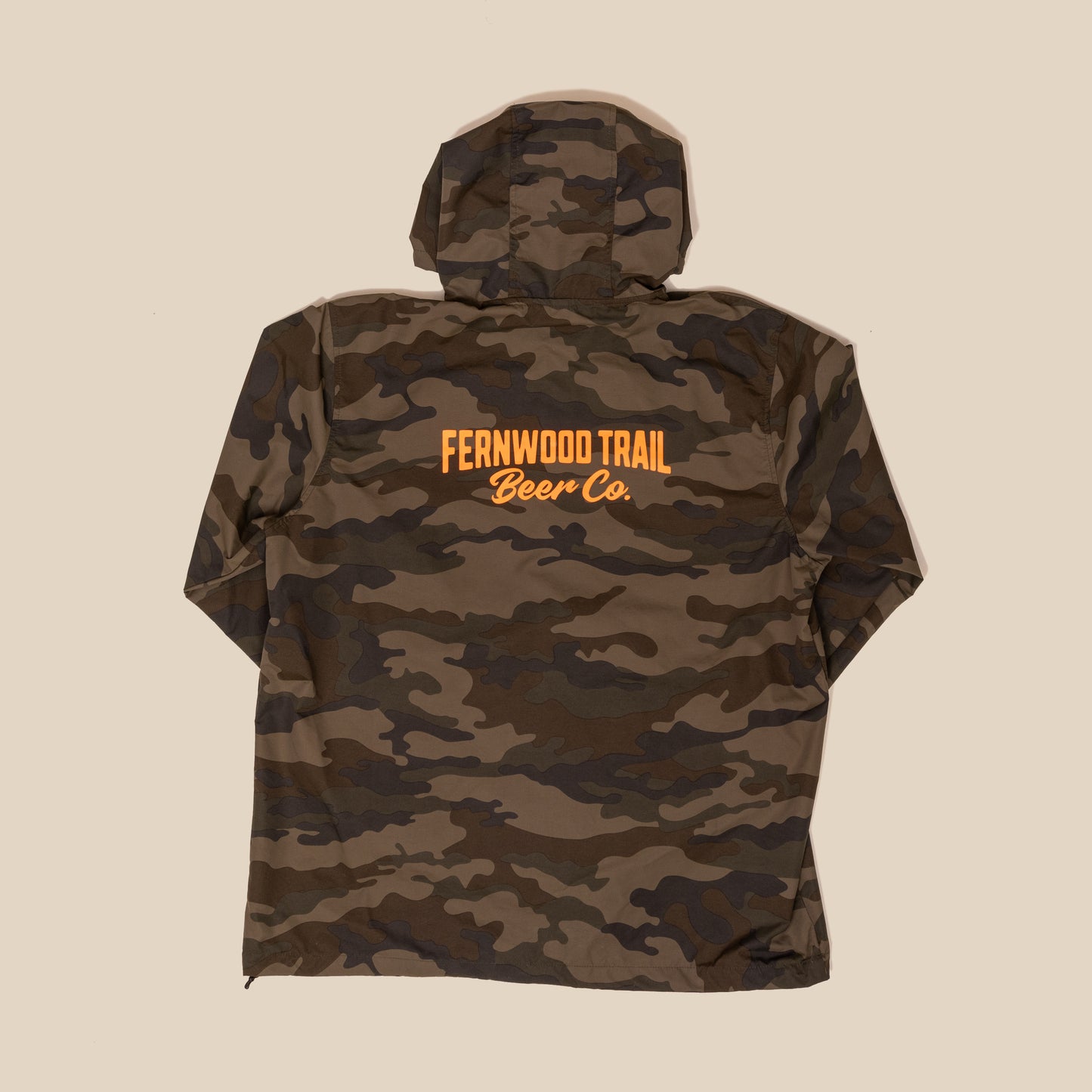 Pullover Jacket - Army with Orange